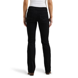 Wrangler Women's Mid Rise Bootcut Denim Jeans, Black
