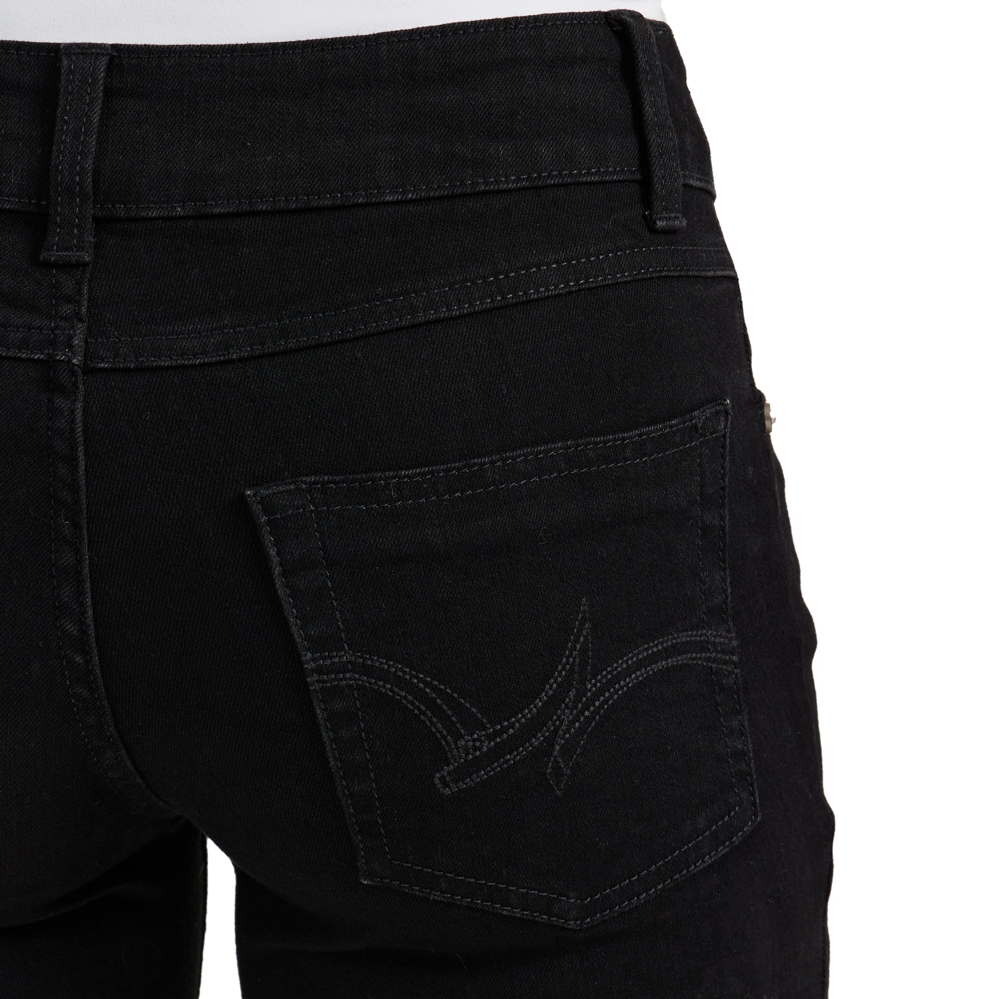 Wrangler Women's Mid Rise Bootcut Denim Jeans, Black