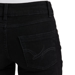 Wrangler Women's Mid Rise Bootcut Denim Jeans, Black