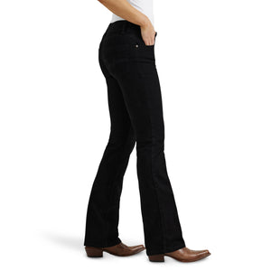 Wrangler Women's Mid Rise Bootcut Denim Jeans, Black