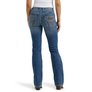 Wrangler Women's Retro Mae Mid Rise Bootcut Denim Jeans, Deadwood