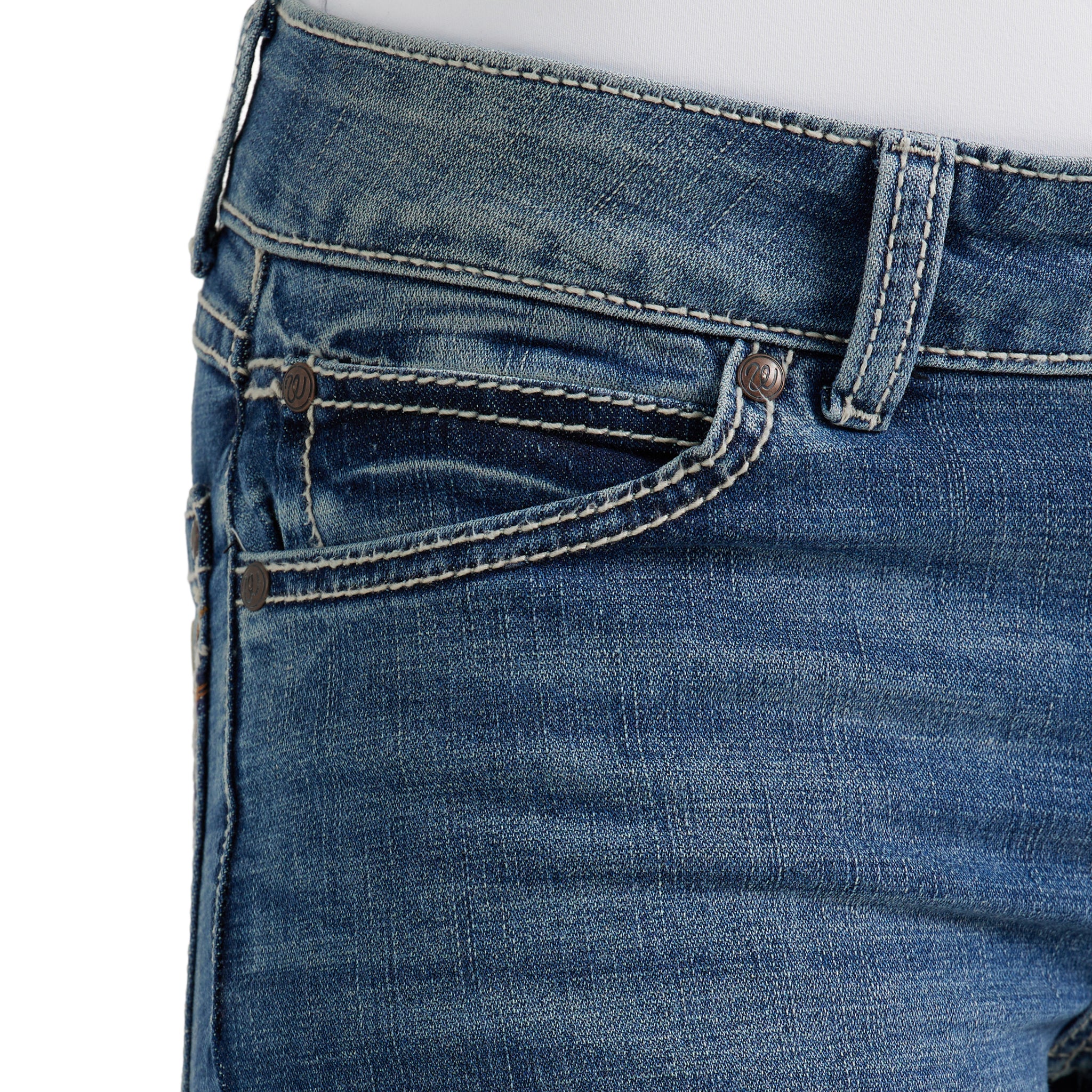 Wrangler Women's Retro Mae Mid Rise Bootcut Denim Jeans, Deadwood