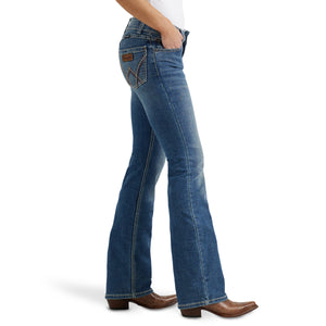Wrangler Women's Retro Mae Mid Rise Bootcut Denim Jeans, Deadwood