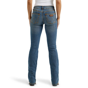 Wrangler Women's Retro Mae Mid Rise Bootcut Denim Jeans, KM Wash