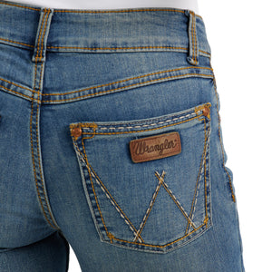 Wrangler Women's Retro Mae Mid Rise Bootcut Denim Jeans, KM Wash
