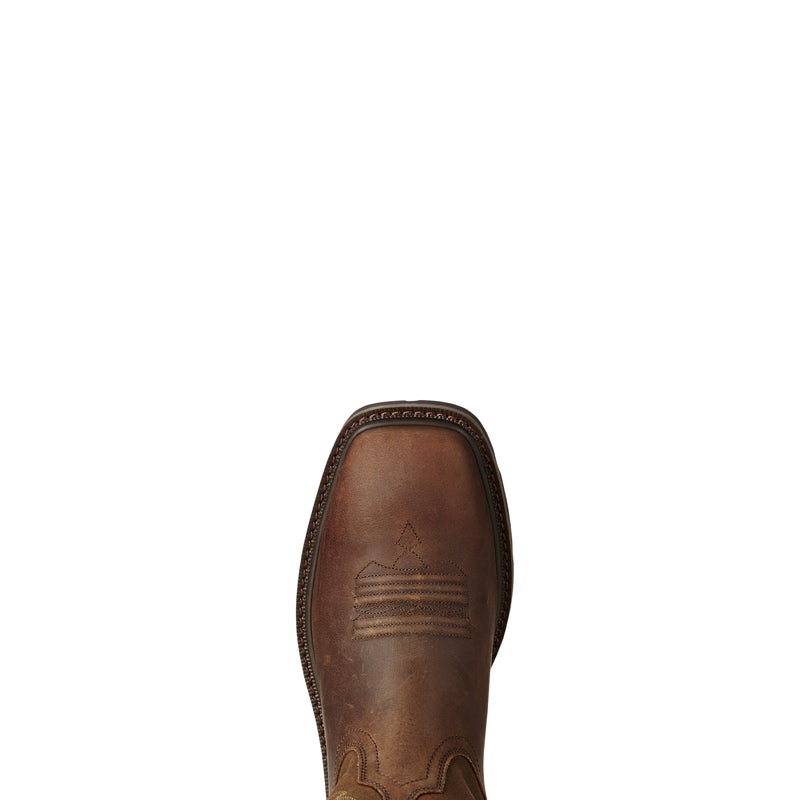 Ariat Men's Groundbreaker Wide Square Toe Steel Toe Work Boot, Brown