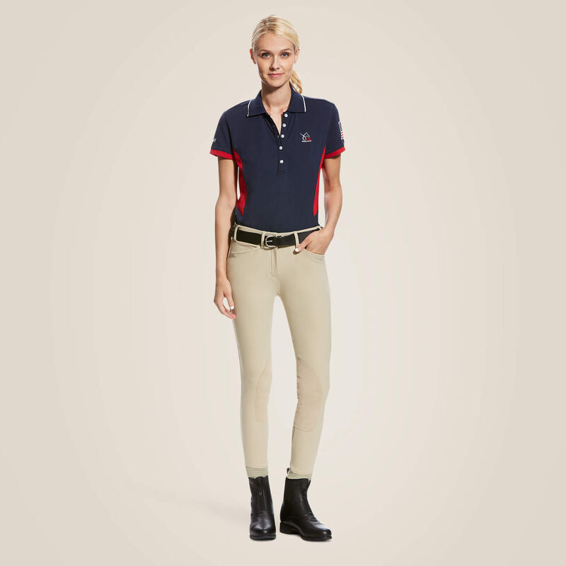 Ariat Women's USEF Prix Polo, Navy