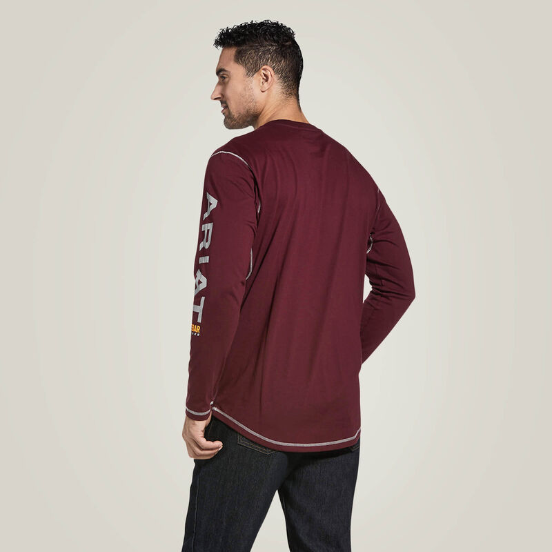 Ariat Men's Rebar Workman Logo T-Shirt, Malbec