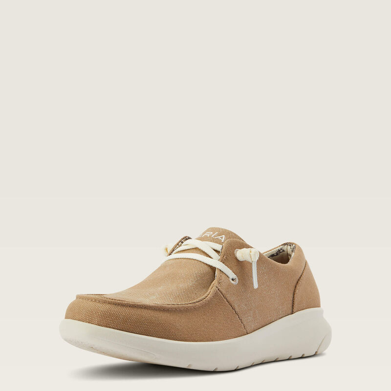 Ariat Women's Hilo Shoe, Washed Tan Canvas