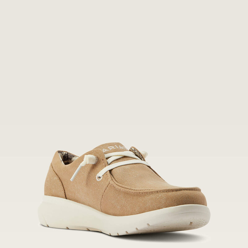 Ariat Women's Hilo Shoe, Washed Tan Canvas