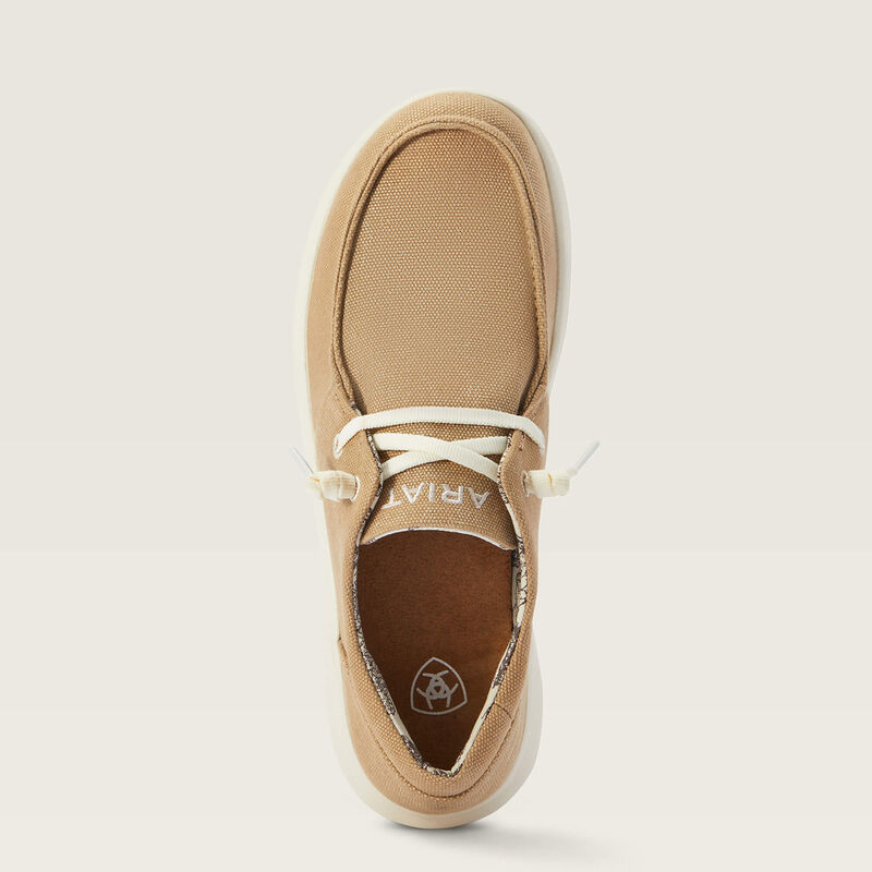 Ariat Women's Hilo Shoe, Washed Tan Canvas