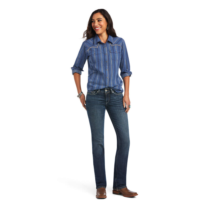 Ariat Women's REAL Darling Shirt, Chambray Dobby
