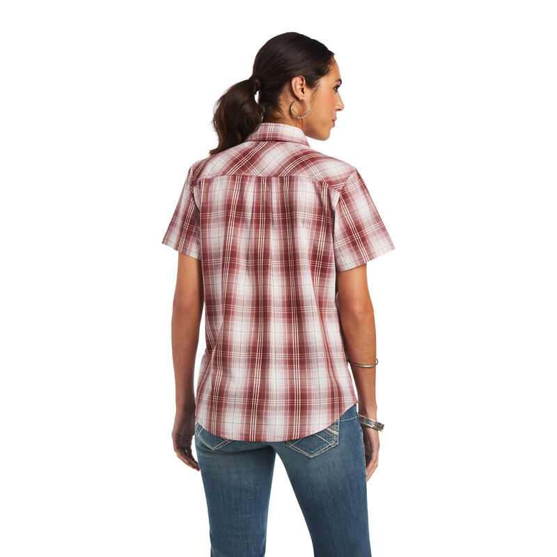Ariat Women's REAL Billie Jean Shirt, Russet Plaid