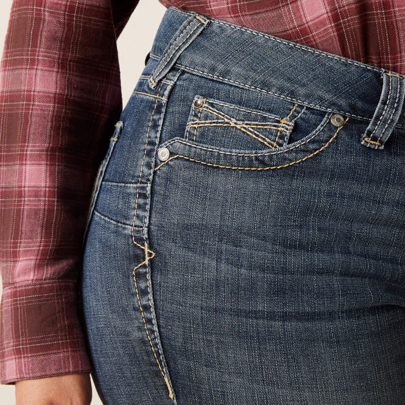 Ariat Women's R.E.A.L. Halyn Perfect Rise Bootcut Denim Jeans, Arkansas
