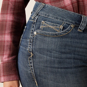 Ariat Women's R.E.A.L. Halyn Perfect Rise Bootcut Denim Jeans, Arkansas
