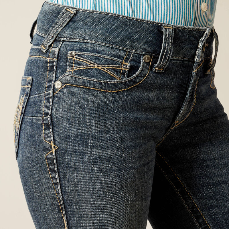 Ariat Women's R.E.A.L. Halyn Perfect Rise Bootcut Denim Jeans, Arkansas