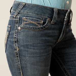 Ariat Women's R.E.A.L. Halyn Perfect Rise Bootcut Denim Jeans, Arkansas