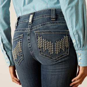 Ariat Women's R.E.A.L. Halyn Perfect Rise Bootcut Denim Jeans, Arkansas