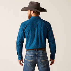 Ariat Men's Team Logo Clarence Fitted Shirt True Blue