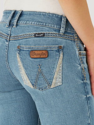 Wrangler Women's Retro Sadie Low Rise Bootcut Denim Jeans, Light Wash