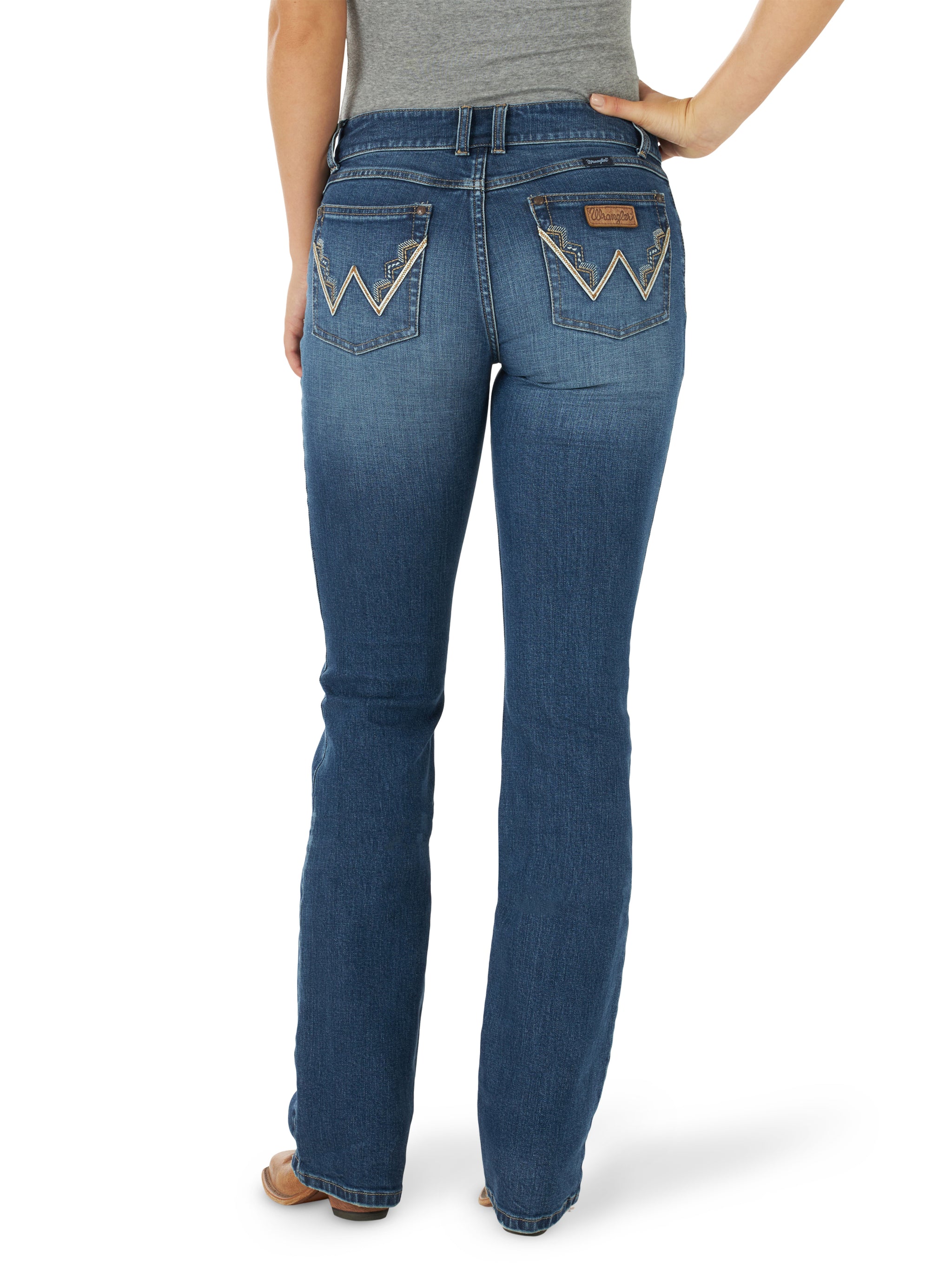 Wrangler Women's Retro Mae Mid Rise Bootcut Denim Jeans, Kasey