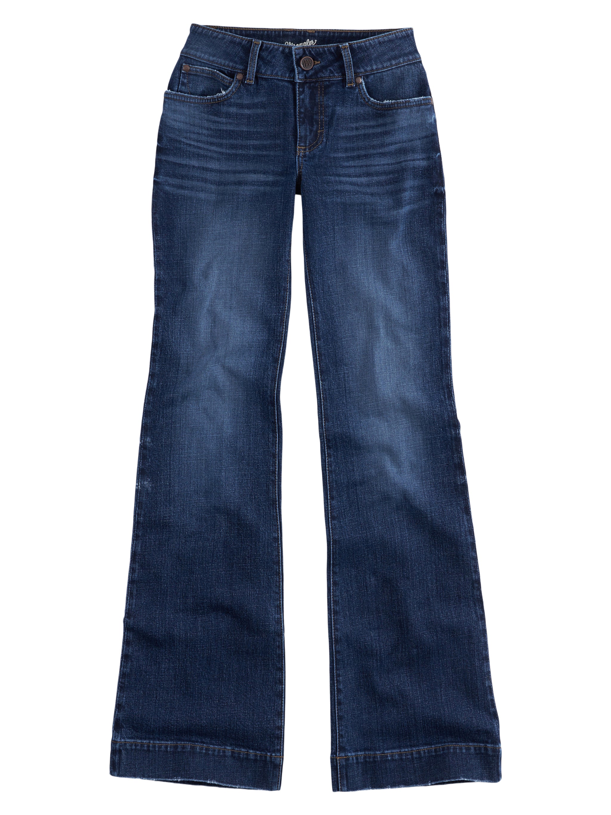 Wrangler Women's Retro Mae Mid Rise Trouser Denim Jeans, Shelby