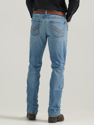 Rock 47 By Wrangler Men's Slim Fit Straight Leg Jean, Crazy Ivan Light / Medium Wash