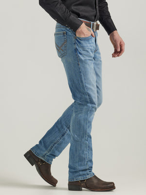 Rock 47 By Wrangler Men's Slim Fit Straight Leg Jean, Crazy Ivan Light / Medium Wash