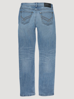 Rock 47 By Wrangler Men's Slim Fit Straight Leg Jean, Crazy Ivan Light / Medium Wash