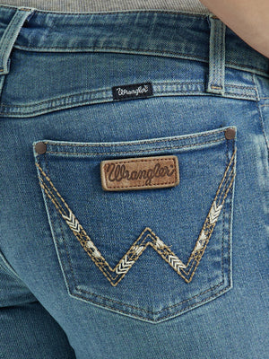 Wrangler Women's Retro Mae Mid Rise Bootcut Denim Jeans, Lilibeth