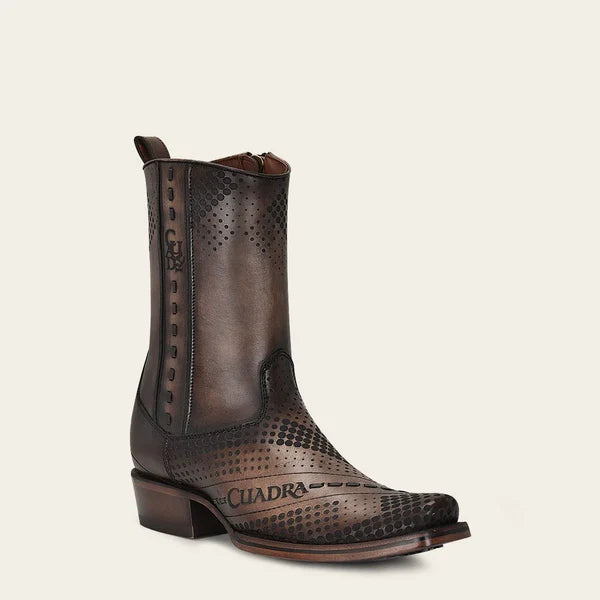Cuadra Men's Leather Narrow Square Toe Boot, Brown