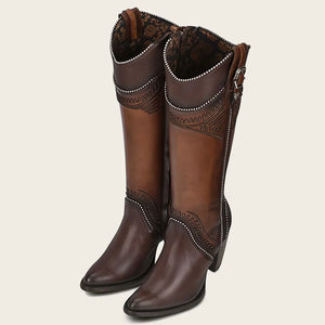 Cuadra Women's Res Pitbull Damasco Round Toe Boot, Chocolate