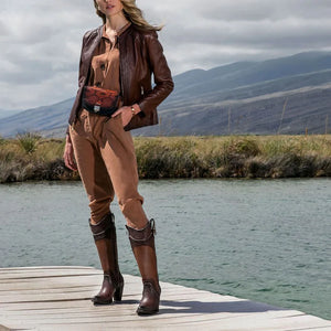 Cuadra Women's Res Pitbull Damasco Round Toe Boot, Chocolate