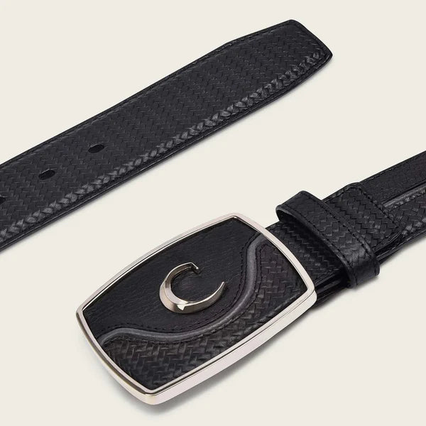 Cuadra Men's Bovine Leather Belt, Black