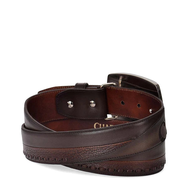 Cuadra Men's Bovine Leather Belt, Grey