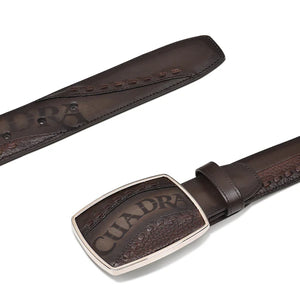 Cuadra Men's Bovine Leather Belt, Grey