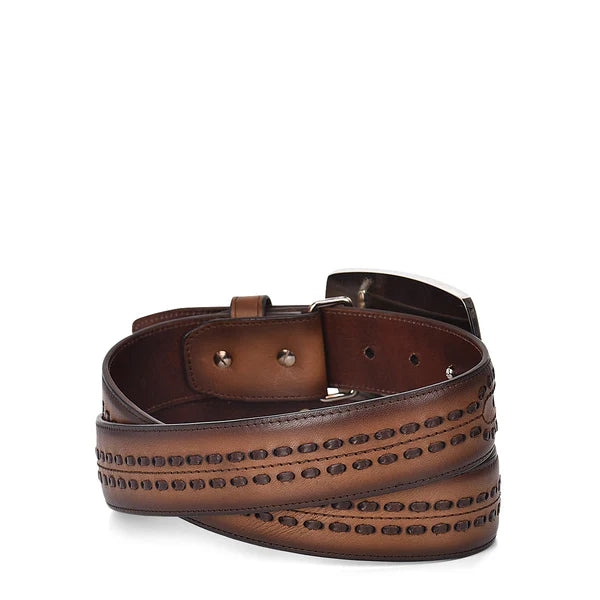 Cuadra Men's Bovine Leather Belt, Maple