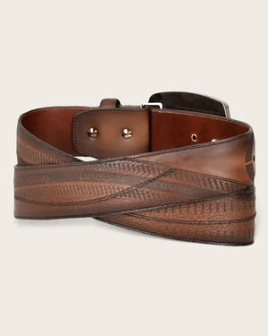 Cuadra Men's Bovine Leather Belt, Honey
