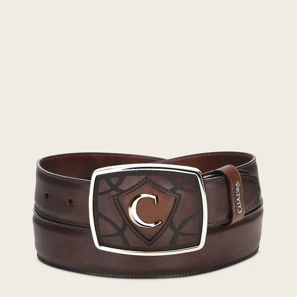 Cuadra Men's Leather Belt, Brown