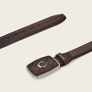 Cuadra Men's Bovine Leather Belt, Chestnut