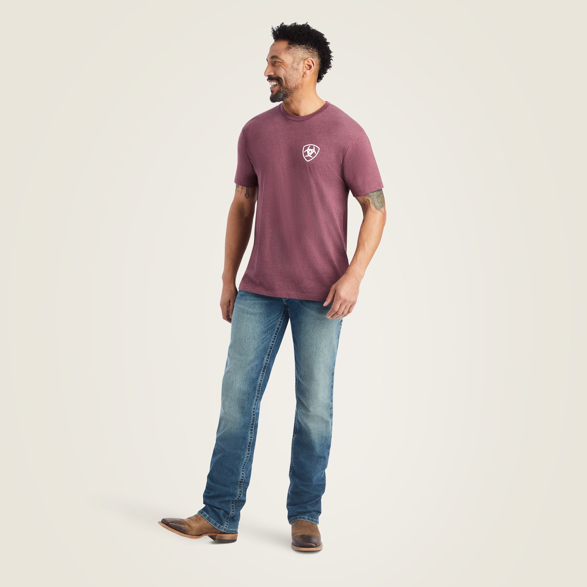 Ariat Men's Minimalist T-Shirt, Burgundy Heather