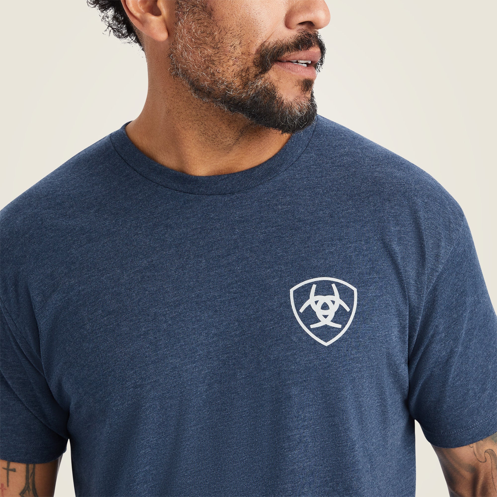 Ariat Men's Lucky Horseshoe T-Shirt, Navy Heather
