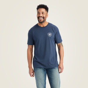 Ariat Men's Lucky Horseshoe T-Shirt, Navy Heather