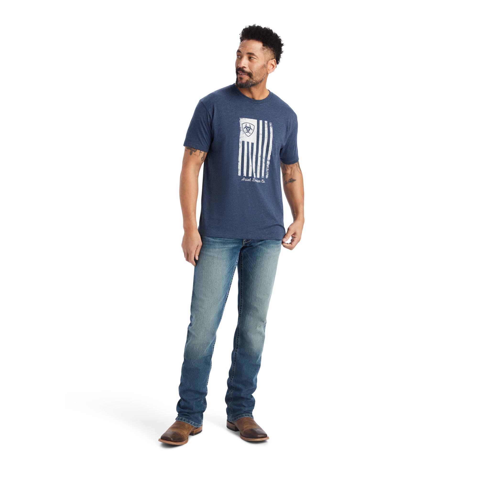 Ariat Men's Faded T-Shirt, Navy Heather