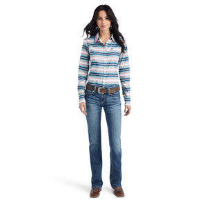 Ariat Women's Wrinkle Resist Kirby Stretch Shirt, Downstream