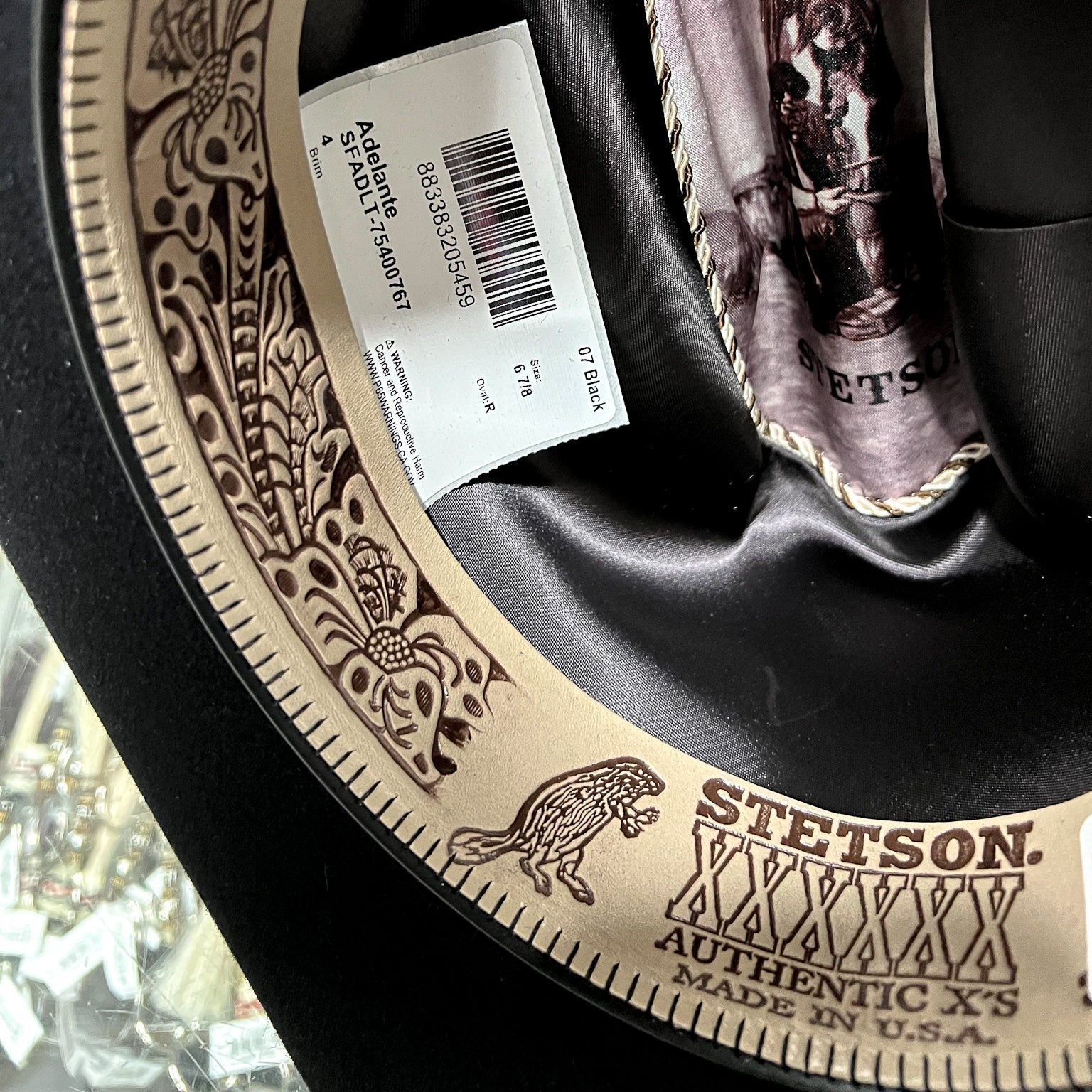Stetson Men's 6X Adelante Cowboy Hat, Black