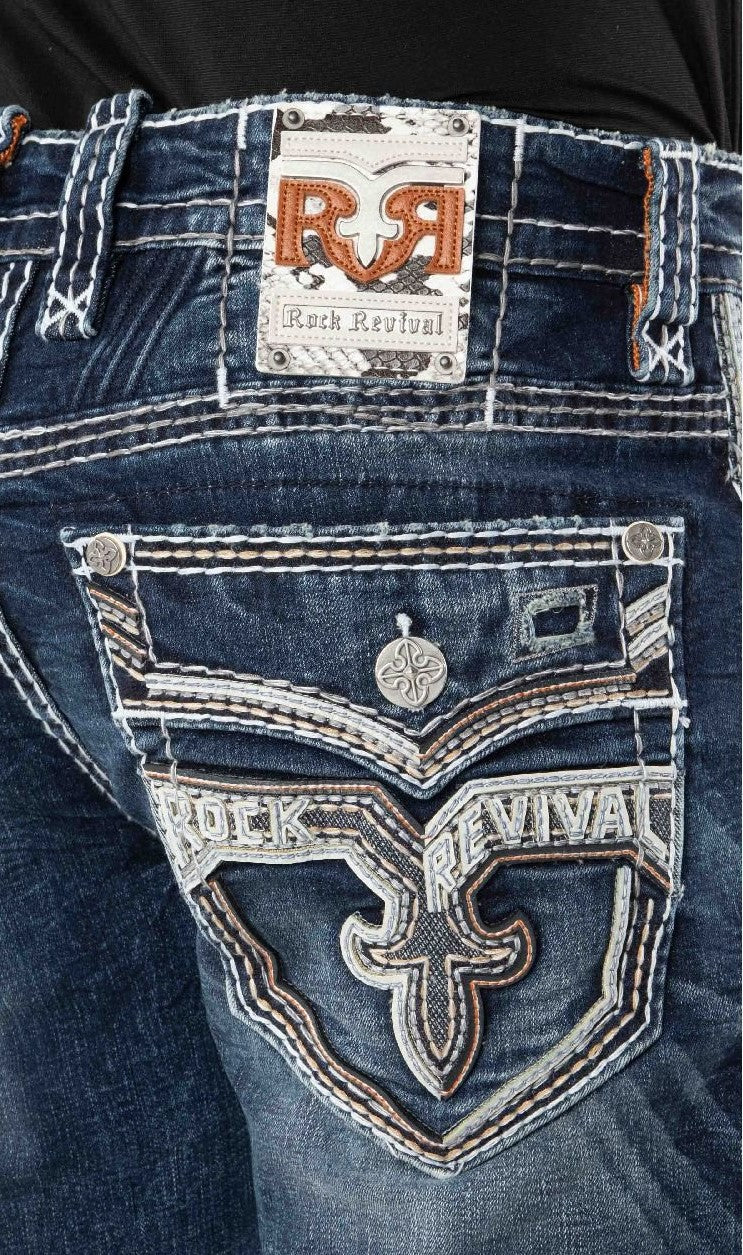 Rock Revival Men's Aditya J204 Straight Jean