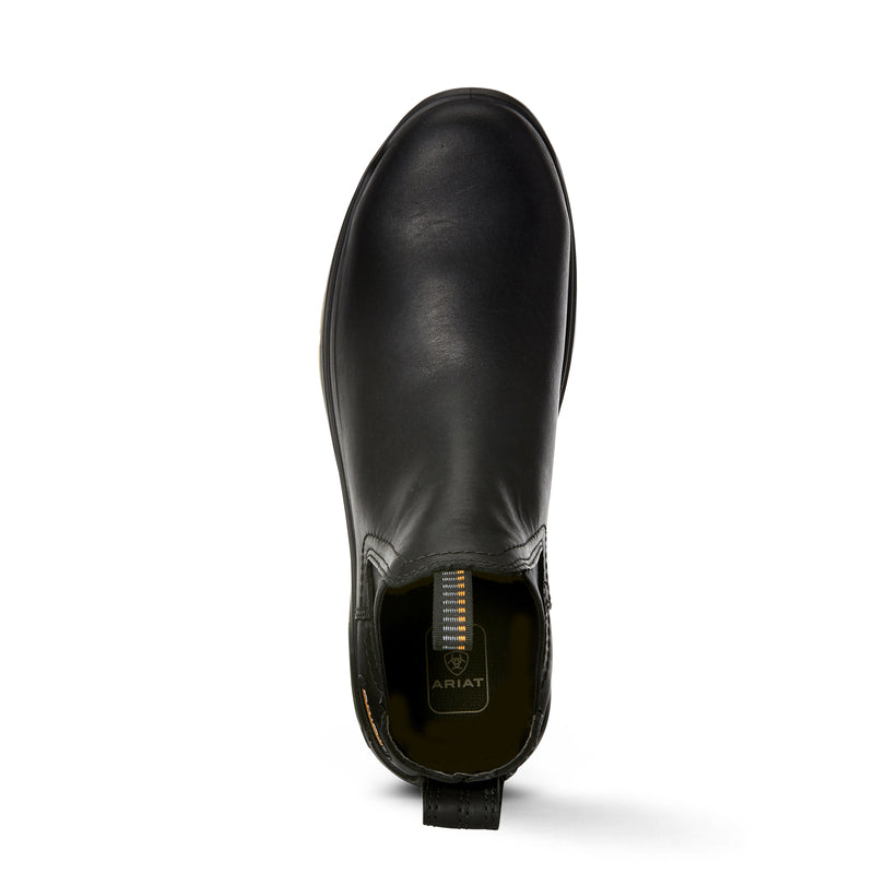 Ariat Men's Turbo Chelsea Waterproof Carbon Toe Work Boot, Black