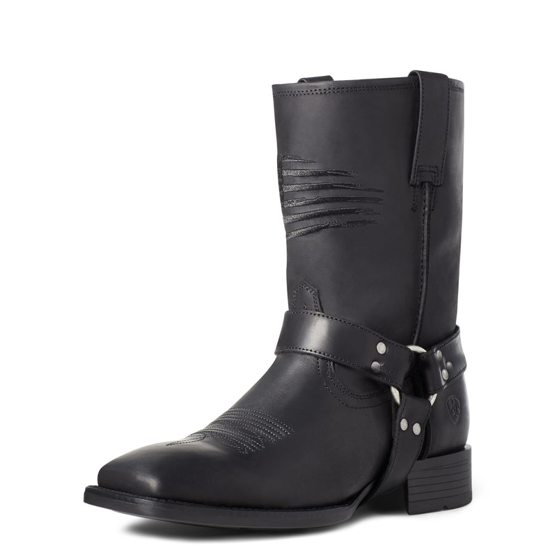 Ariat Men's Harness Patriot Ultra Western Boot, Black Ink