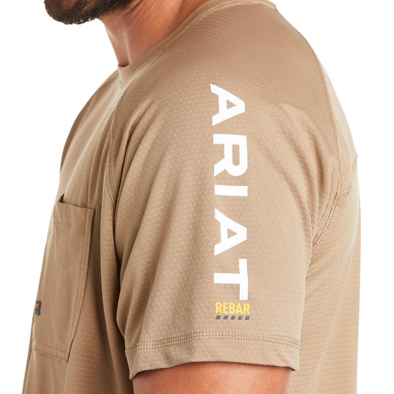 Ariat Men's Rebar Heat Fighter T-Shirt, Khaki